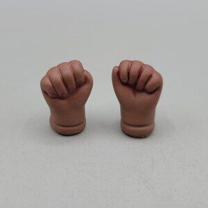 Vintage Doll Hands Brown Porcelain Bisque Baby Toddler Doll Making Restoration